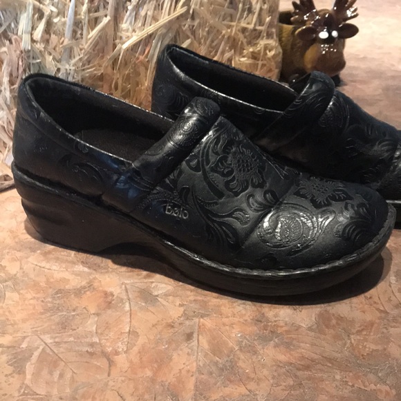 BOLO black paisley print slip on clogs - Picture 10 of 11
